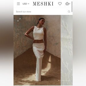 Meshki brand new velvet set-size medium in both top and bottom